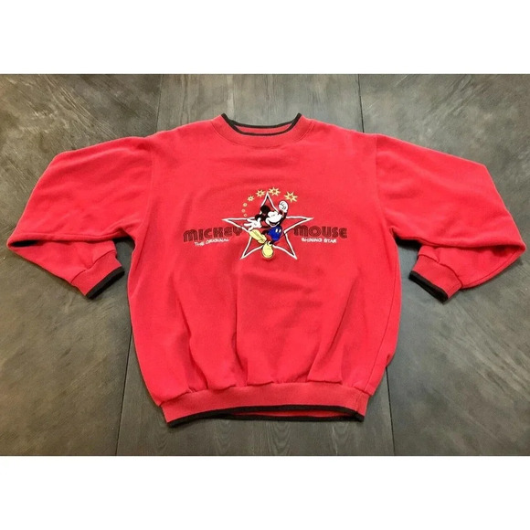 Vtg Mickey & Co Disney Embroidered Shining Star Crewneck Sweatshirt Medium M - Picture 1 of 9